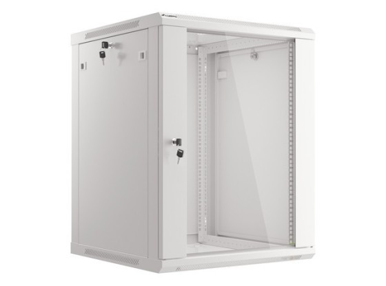 RACK CABINET 19" ΕΠΙΤΟΊΧΙΑΣ ΤΟΠΟΘΈΤΗΣΗΣ 15U/600X600 (FLAT PACK) ΜΕ ΓΥΆΛΙΝΗ ΠΌΡΤΑ ΓΚΡΙ LANBERG V2