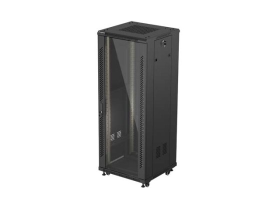 ΝΤΟΥΛΆΠΙ RACK 19" ΕΛΕΎΘΕΡΟ 32U/600X600 (ΕΠΊΠΕΔΗ ΣΥΣΚΕΥΑΣΊΑ) ΜΕ ΓΥΆΛΙΝΗ ΠΌΡΤΑ ΜΑΎΡΟ LANBERG