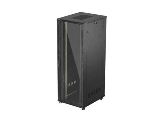 ΝΤΟΥΛΆΠΙ RACK 19" ΕΛΕΎΘΕΡΟ 47U/800X1000 (ΕΠΊΠΕΔΗ ΣΥΣΚΕΥΑΣΊΑ) ΜΕ ΓΥΆΛΙΝΗ ΠΌΡΤΑ ΜΑΎΡΟ LANBERG
