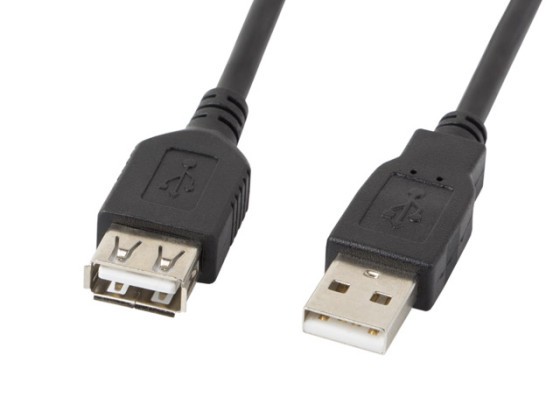 ΚΑΛΏΔΙΟ USB-A M/F 2.0 5M ΜΑΎΡΟ LANBERG