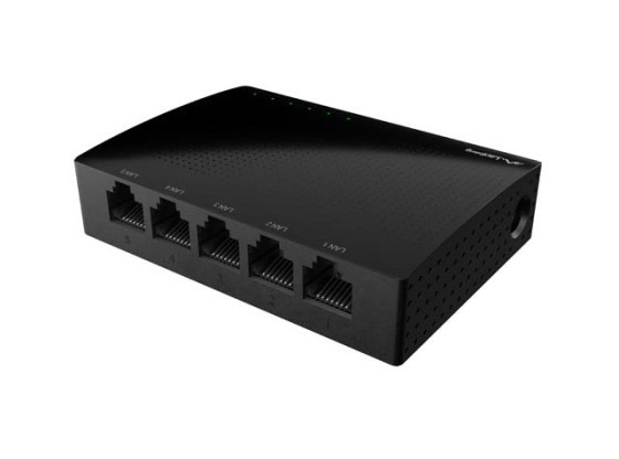 LANBERG SWITCH DSP1-1005 5X 1GB/S UNMANAGED GIGABIT ETHERNET DESKTOP 5V V2