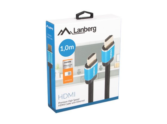 ΚΑΛΏΔΙΟ HDMI M/M V2.0 1M CU BLACK BOX PREMIUM ΠΙΣΤΟΠΟΙΗΤΙΚΌ LANBERG