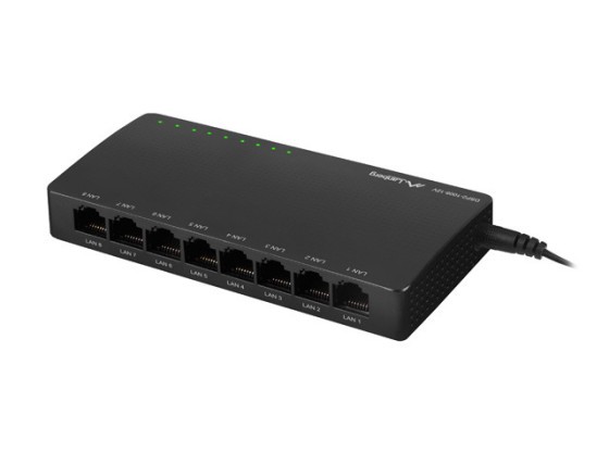 ΜΕΤΑΓΩΓΈΑΣ LANBERG DSP2-1008-12V 8X 1GB/S UNMANAGED GIGABIT ETHERNET DESKTOP 12V