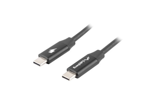 ΚΑΛΏΔΙΟ USB-C M/M 2.0 1M QUICK CHARGE 4.0 ΜΑΎΡΟ LANBERG