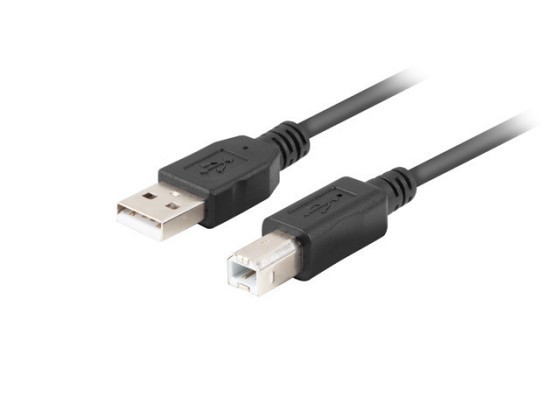 ΚΑΛΏΔΙΟ USB-A(M)->USB-B(M) 2.0 3M ΜΑΎΡΟ ΚΟΥΤΊ ΦΕΡΡΊΤΗ LANBERG
