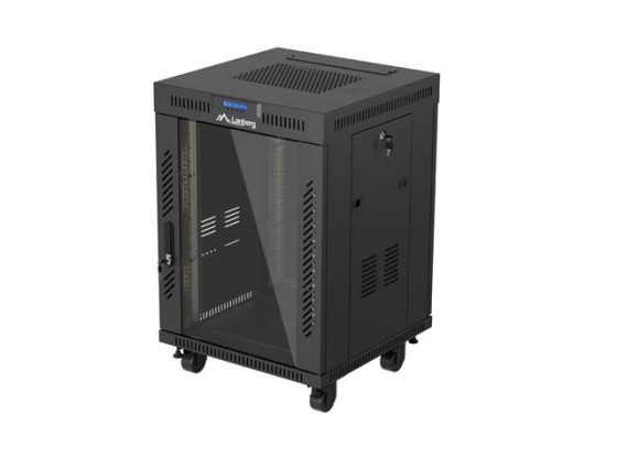 ΝΤΟΥΛΆΠΙ RACK 19" ΕΛΕΎΘΕΡΟ 15U/600X600 (ΕΠΊΠΕΔΗ ΣΥΣΚΕΥΑΣΊΑ) ΜΕ ΓΥΆΛΙΝΗ ΠΌΡΤΑ LCD ΜΑΎΡΟ LANBERG V2