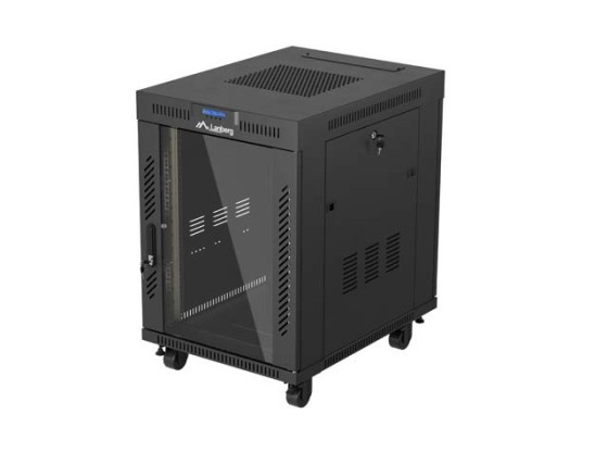 ΝΤΟΥΛΆΠΙ RACK 19" ΕΛΕΎΘΕΡΟ 15U/600X800 (ΕΠΊΠΕΔΗ ΣΥΣΚΕΥΑΣΊΑ) ΜΕ ΓΥΆΛΙΝΗ ΠΌΡΤΑ LCD ΜΑΎΡΟ LANBERG V2