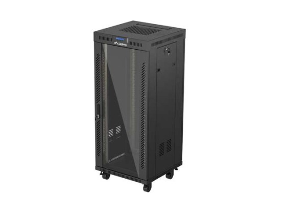 ΝΤΟΥΛΆΠΙ RACK 19" ΕΛΕΎΘΕΡΟ 27U/600X600 (ΕΠΊΠΕΔΗ ΣΥΣΚΕΥΑΣΊΑ) ΜΕ ΓΥΆΛΙΝΗ ΠΌΡΤΑ LCD ΜΑΎΡΟ LANBERG V2
