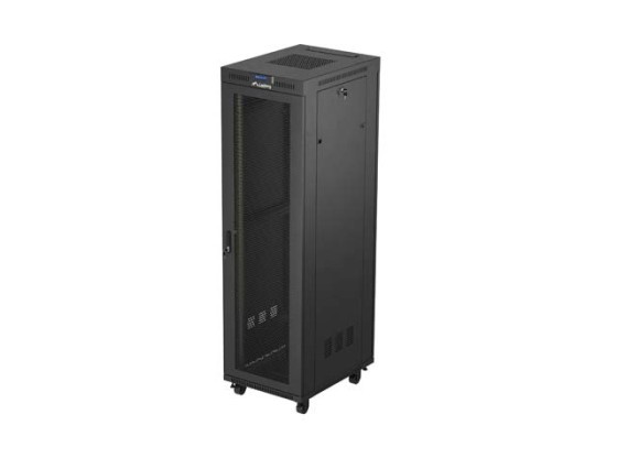 ΝΤΟΥΛΆΠΙ RACK 19" ΕΛΕΎΘΕΡΟ 42U/600X800 (ΕΠΊΠΕΔΗ ΣΥΣΚΕΥΑΣΊΑ) ΜΕ ΠΌΡΤΑ ΜΕ ΠΛΈΓΜΑ LCD ΜΑΎΡΟ LANBERG V2