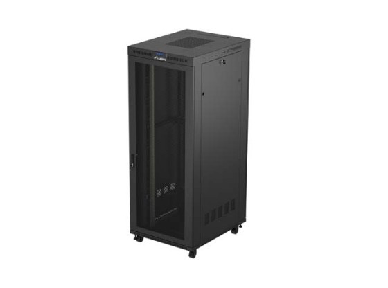 ΝΤΟΥΛΆΠΙ RACK 19" ΕΛΕΎΘΕΡΟ 42U/800X1000 (ΕΠΊΠΕΔΗ ΣΥΣΚΕΥΑΣΊΑ) ΜΕ ΠΌΡΤΑ ΜΕ ΠΛΈΓΜΑ LCD ΜΑΎΡΟ LANBERG V2