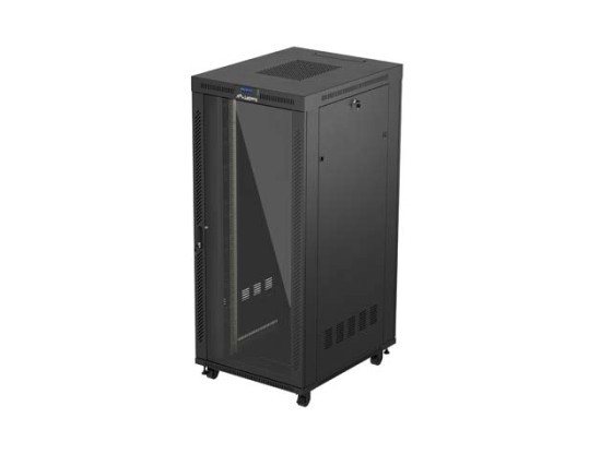 ΝΤΟΥΛΆΠΙ RACK 19" ΕΛΕΎΘΕΡΟ 37U/800X1000 (ΕΠΊΠΕΔΗ ΣΥΣΚΕΥΑΣΊΑ) ΜΕ ΓΥΆΛΙΝΗ ΠΌΡΤΑ LCD ΜΑΎΡΟ LANBERG V2