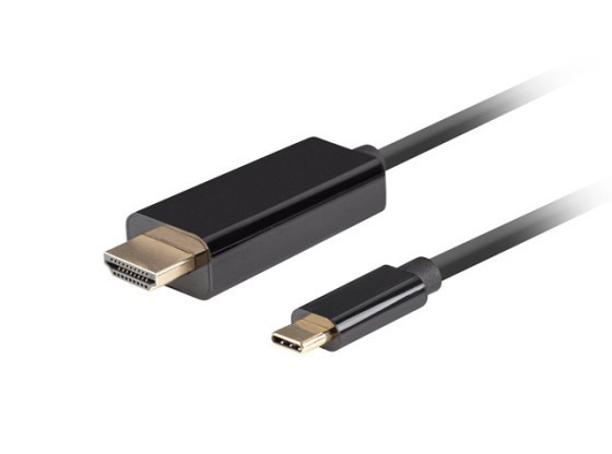 ΚΑΛΏΔΙΟ USB-C(M)-&gt;HDMI(M) 0.5M 4K 60HZ ΜΑΎΡΟ LANBERG