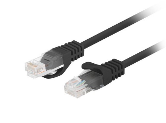 PATCHCORD CAT.6 UTP 7.5M ΜΑΎΡΟ FLUKE ΠΕΡΆΣΕΙ LANBERG