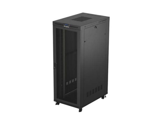 RACK CABINET 19" ΕΛΕΎΘΕΡΟ 42U/800X1200 (FLAT PACK) ΜΕ ΠΌΡΤΑ ΜΕ ΠΛΈΓΜΑ LCD ΜΑΎΡΟ LANBERG V2