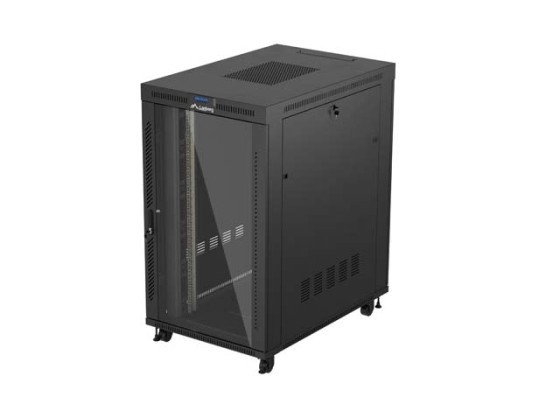 ΝΤΟΥΛΆΠΙ RACK 19" ΕΛΕΎΘΕΡΟ 27U/800X1200 (ΕΠΊΠΕΔΗ ΣΥΣΚΕΥΑΣΊΑ) ΜΕ ΓΥΆΛΙΝΗ ΠΌΡΤΑ LCD ΜΑΎΡΟ LANBERG