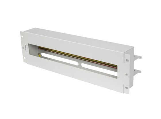 ΠΊΝΑΚΑΣ ΔΙΑΝΟΜΉΣ ΤΆΣΗΣ 19" 3U ΜΕ ΡΆΓΑ DIN TS-35 ΓΚΡΙ LANBERG