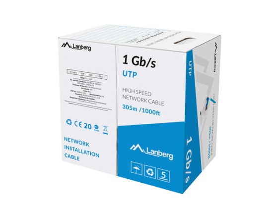 ΚΑΛΏΔΙΟ LAN 1GB/S 305M ΣΤΕΡΕΌ CCA ΜΠΛΕ LANBERG