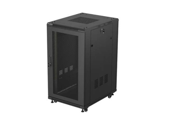 ΝΤΟΥΛΆΠΙ RACK 19" ΕΛΕΎΘΕΡΟ 22U/600X800 (ΕΠΊΠΕΔΗ ΣΥΣΚΕΥΑΣΊΑ) ΜΕ ΠΌΡΤΑ ΜΕ ΠΛΈΓΜΑ ΜΑΎΡΟ LANBERG