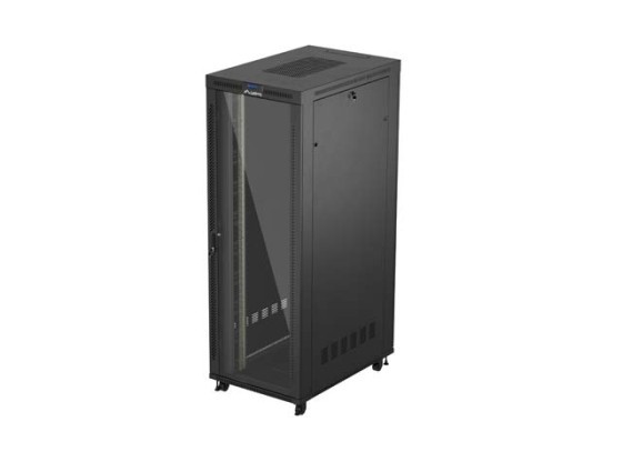 ΝΤΟΥΛΆΠΙ ΕΓΚΑΤΆΣΤΑΣΗΣ 19" 47U 800X1200 ΜΑΎΡΗ ΓΥΆΛΙΝΗ ΠΌΡΤΑ LCD LANBERG (ΕΠΊΠΕΔΗ ΣΥΣΚΕΥΑΣΊΑ) V2