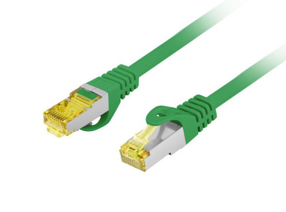 PATCHCORD CAT.6A S/FTP LSZH CU 5M ΠΡΆΣΙΝΟ FLUKE ΠΈΡΑΣΕ LANBERG