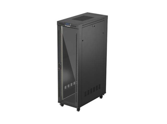 RACK ΕΓΚΑΤΆΣΤΑΣΗΣ 19" 42U 600X1200 ΜΑΎΡΗ ΓΥΆΛΙΝΗ ΠΌΡΤΑ LCD LANBERG (ΕΠΊΠΕΔΗ ΣΥΣΚΕΥΑΣΊΑ) V2