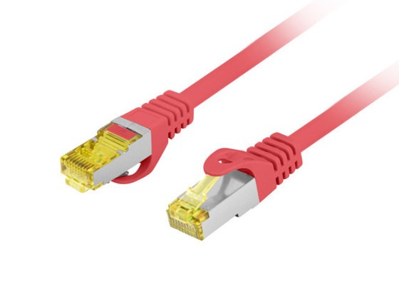 PATCHCORD CAT.6A S/FTP LSZH CU 15M RED FLUKE PASSED LANBERG
