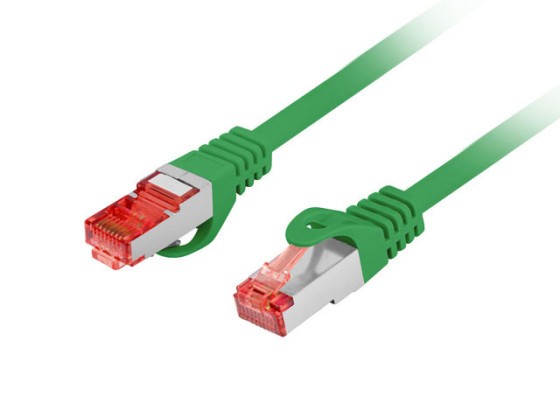 PATCHCORD CAT.6 S/FTP LSZH CU 0.5M ΠΡΆΣΙΝΟ FLUKE ΠΈΡΑΣΕ LANBERG