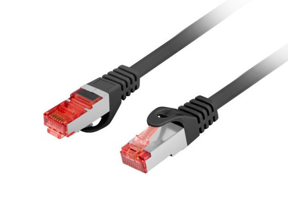 PATCHCORD CAT.6 S/FTP LSZH CU 15M ΜΑΎΡΟ FLUKE ΠΈΡΑΣΕ LANBERG