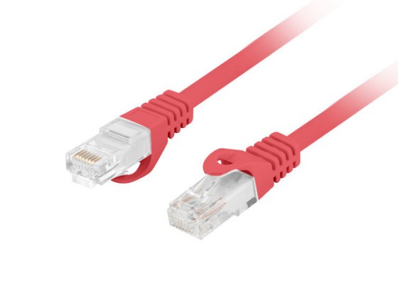 PATCHCORD CAT.6 UTP LSZH CU 3M RED FLUKE PASSED LANBERG