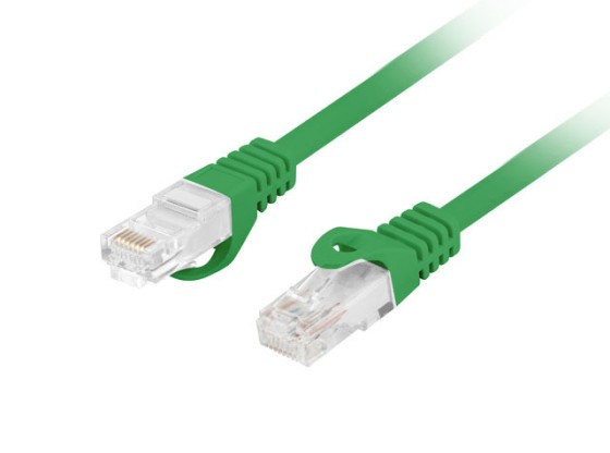 PATCHCORD CAT.6 UTP LSZH CU 0.25M ΠΡΆΣΙΝΟ FLUKE ΠΈΡΑΣΕ LANBERG