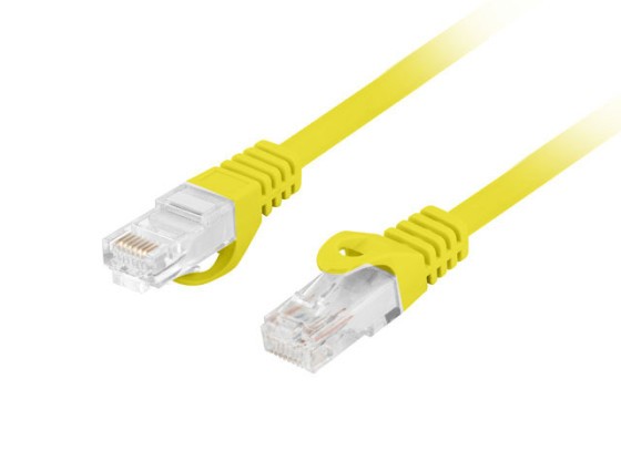 PATCHCORD CAT.6 UTP LSZH CU 5M ΚΊΤΡΙΝΟ FLUKE PASSED LANBERG