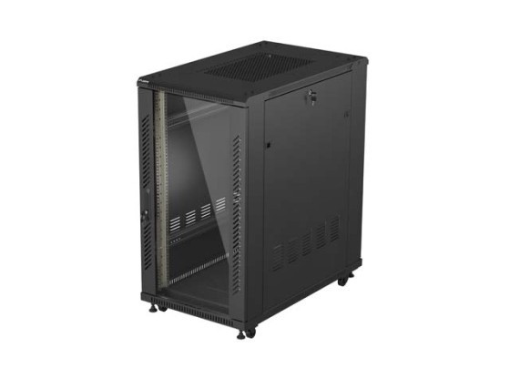 ΡΆΦΙ ΕΓΚΑΤΆΣΤΑΣΗΣ 19" 22U 600X1000 ΜΑΎΡΟ LANBERG ΓΥΆΛΙΝΗ ΠΌΡΤΑ (ΕΠΊΠΕΔΗ ΣΥΣΚΕΥΑΣΊΑ)