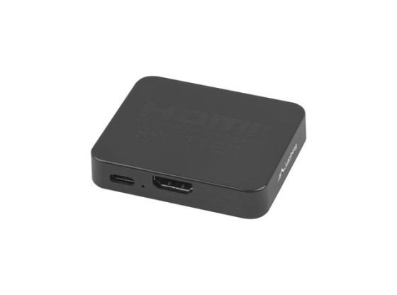 LANBERG HDMI->2X HDMI 4K VIDEO SPLITTER + ΘΎΡΑ USB-C ΜΑΎΡΟ
