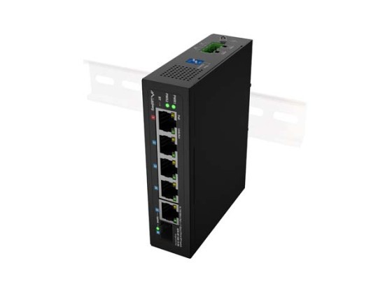 ΔΙΑΚΌΠΤΗΣ LANBERG ILFE-4P-1GE-1S-90 LIGHT INDUSTRIAL POE 1XBT 3XAT SFP+ETH DIN FAST ETHERNET