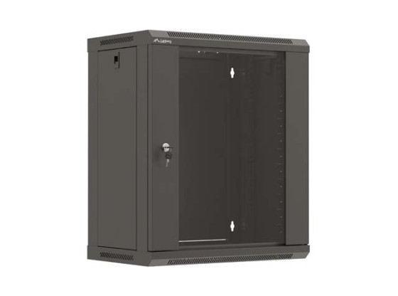 ΡΆΦΙ ΕΓΚΑΤΆΣΤΑΣΗΣ 19" 12U 540X350 ΜΑΎΡΗ ΓΥΆΛΙΝΗ ΠΌΡΤΑ LANBERG (ΕΠΊΠΕΔΗ ΣΥΣΚΕΥΑΣΊΑ)