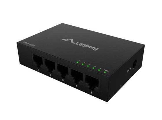 LANBERG SWITCH DSM1-1005 5X 1GB/S UNMANAGED GIGABIT ETHERNET DESKTOP 12V (ΜΕΤΑΛΛΙΚΌ ΠΕΡΊΒΛΗΜΑ)