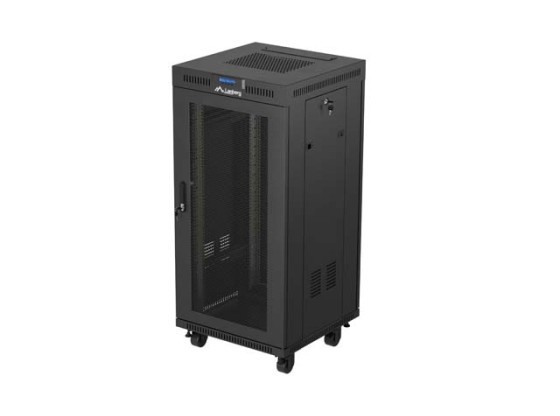 ΕΡΜΆΡΙΟ ΕΓΚΑΤΆΣΤΑΣΗΣ RACKMOUNT 19" 24U 600X600 ΜΑΎΡΟ LCD ΔΙΆΤΡΗΤΗ ΠΌΡΤΑ LANBERG (FLAT PACK) V2