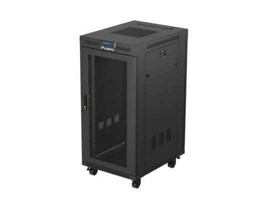 ΕΡΜΆΡΙΟ ΕΓΚΑΤΆΣΤΑΣΗΣ RACKMOUNT 19" 24U 600X800 ΜΑΎΡΟ LCD ΔΙΆΤΡΗΤΗ ΠΌΡΤΑ LANBERG (FLAT PACK) V2