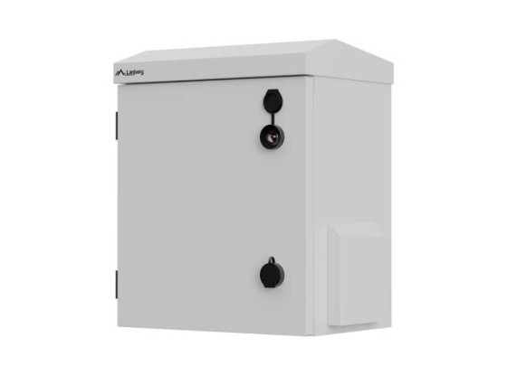 Ντουλάπι RACK 10" για τοποθέτηση σε τοίχο/στύλο, IP55, ερμητικό, 320x220x400, γκρι, LANBERG (συναρμολογημένο)