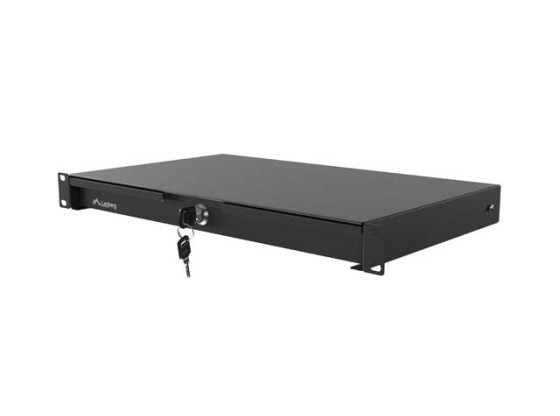 Συρτάρι 19" 1U/483x270 mm, μέγιστη χωρητικότητα φορτίου έως 90 kg, συναρμολόγηση σε 4 σημεία, μαύρο, LANBERG