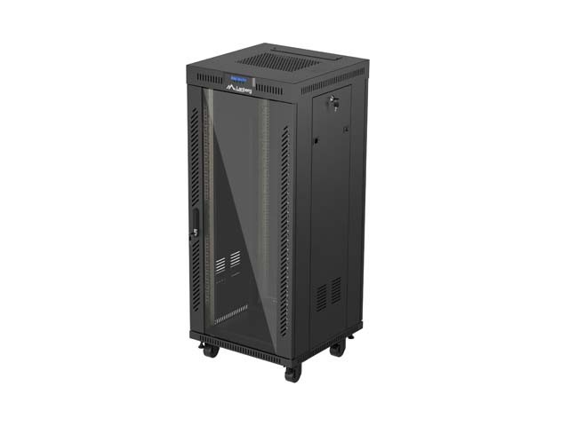 ΝΤΟΥΛΆΠΙ RACK 19" ΕΛΕΎΘΕΡΟ 27U/600X600 (ΕΠΊΠΕΔΗ ΣΥΣΚΕΥΑΣΊΑ) ΜΕ ΓΥΆΛΙΝΗ ΠΌΡΤΑ LCD ΜΑΎΡΟ LANBERG V2