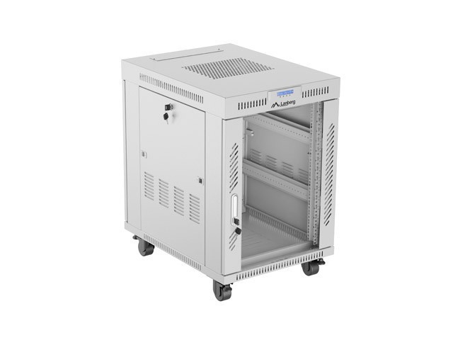 RACK ΕΓΚΑΤΆΣΤΑΣΗΣ 19" 15U 600X800 ΓΚΡΙ ΓΥΆΛΙΝΗ ΠΌΡΤΑ LCD LANBERG (ΕΠΊΠΕΔΗ ΣΥΣΚΕΥΑΣΊΑ) V2