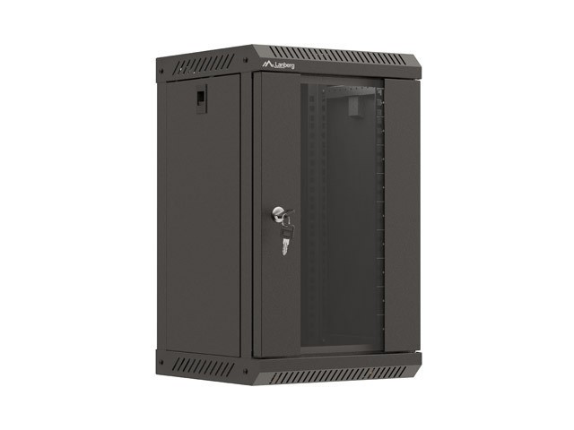 ΡΆΦΙ ΕΓΚΑΤΆΣΤΑΣΗΣ 10" 9U 300X300 ΜΑΎΡΗ ΓΥΆΛΙΝΗ ΠΌΡΤΑ LANBERG (ΕΠΊΠΕΔΗ ΣΥΣΚΕΥΑΣΊΑ)